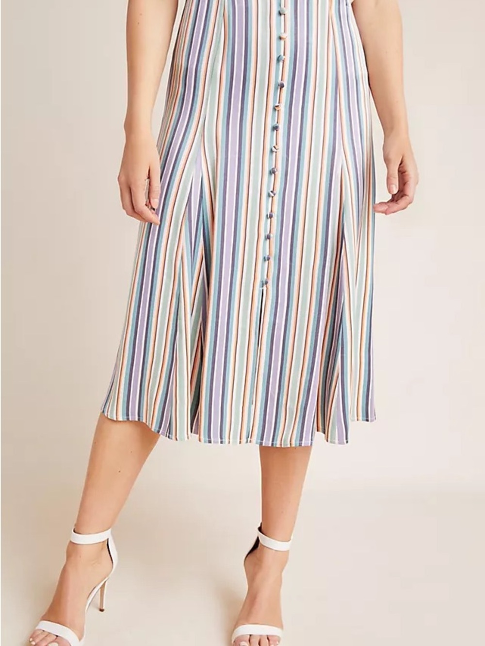 Maeve Freya Midi Skirt from Anthropologie in colorful stripe